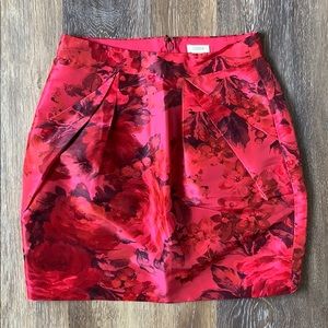J.Crew floral taffeta skirt